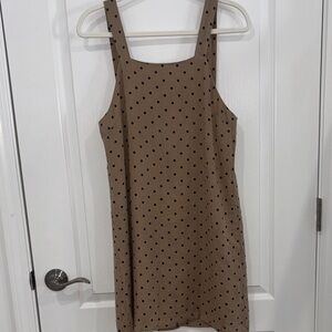 Mod Ref tan and black polka dot dress size medium